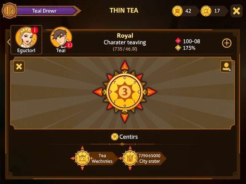 Chai Royalty Quest gameplay screenshot showing tea brewing mechanics
